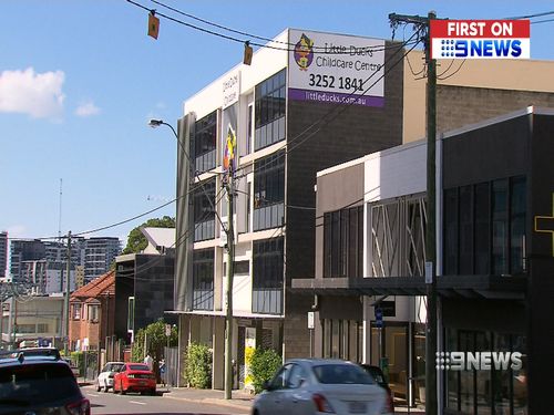 The childcare centre is located on Brunswick Street in Brisbane's Fortitude Valley. (9NEWS)