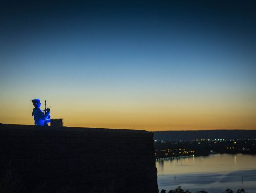 The ANZAC day dawn service in Perth. (AAP)