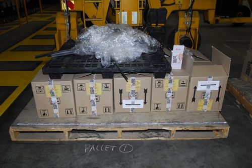 The pallets were found in Altona. (AFP)