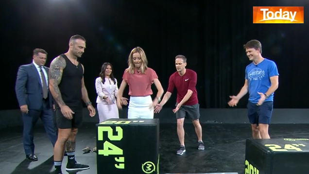 Today hosts take on box challenge - Muscle Motion High Density 3 in 1 Foam Plyometric Box