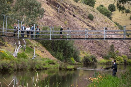 The Onkaparinga River, where Pfennig frequently canoed before his arrest. (AAP)