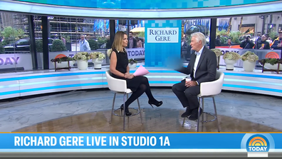 Richard Gere gives Savannah Guthrie the finger live on Today