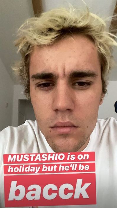 Justin Bieber, shaves, moustache