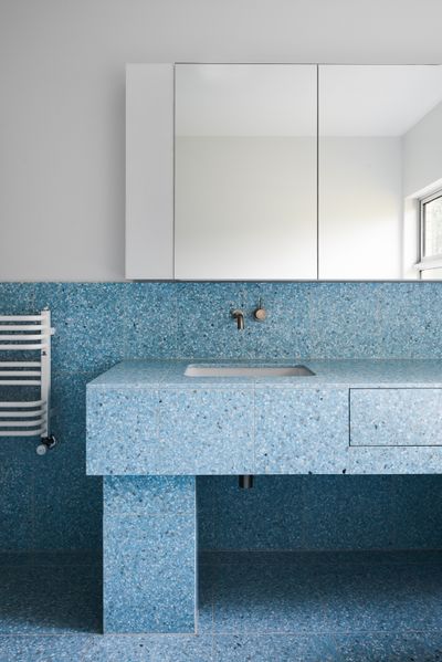These Blue Terrazzo Tiles Are 2018 Bathroom Goals - Terrazzo Tiles Melbourne Bathroom These Blue Terrazzo Tiles Are 2018 Bathroom Goals - Terrazzo Tiles Melbourne Bathroom