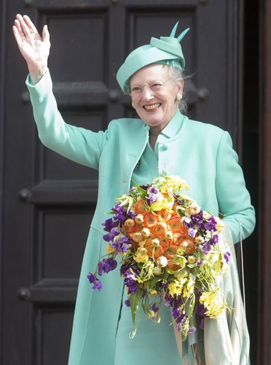 Queen Margrethe II of Denmark attends a reception at Copenhagen Town Hall, for her 75th Birthday on April 16, 2015 in Copenhagen, Denmark
