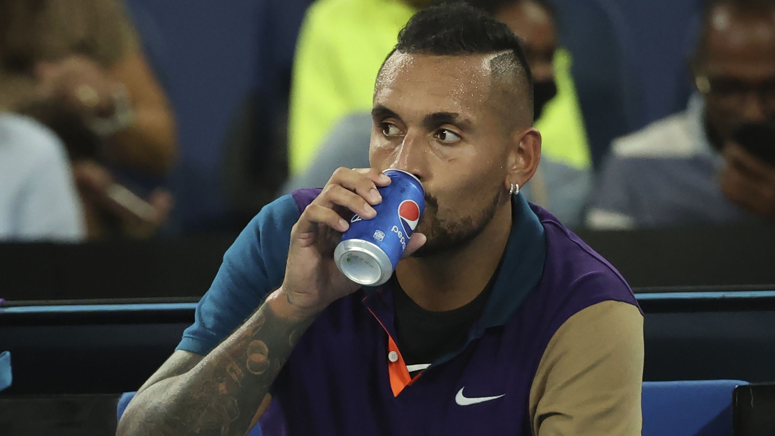 Nick Kyrgios was drinking Pepsi during his epic Australian Open loss to Dominic Thiem