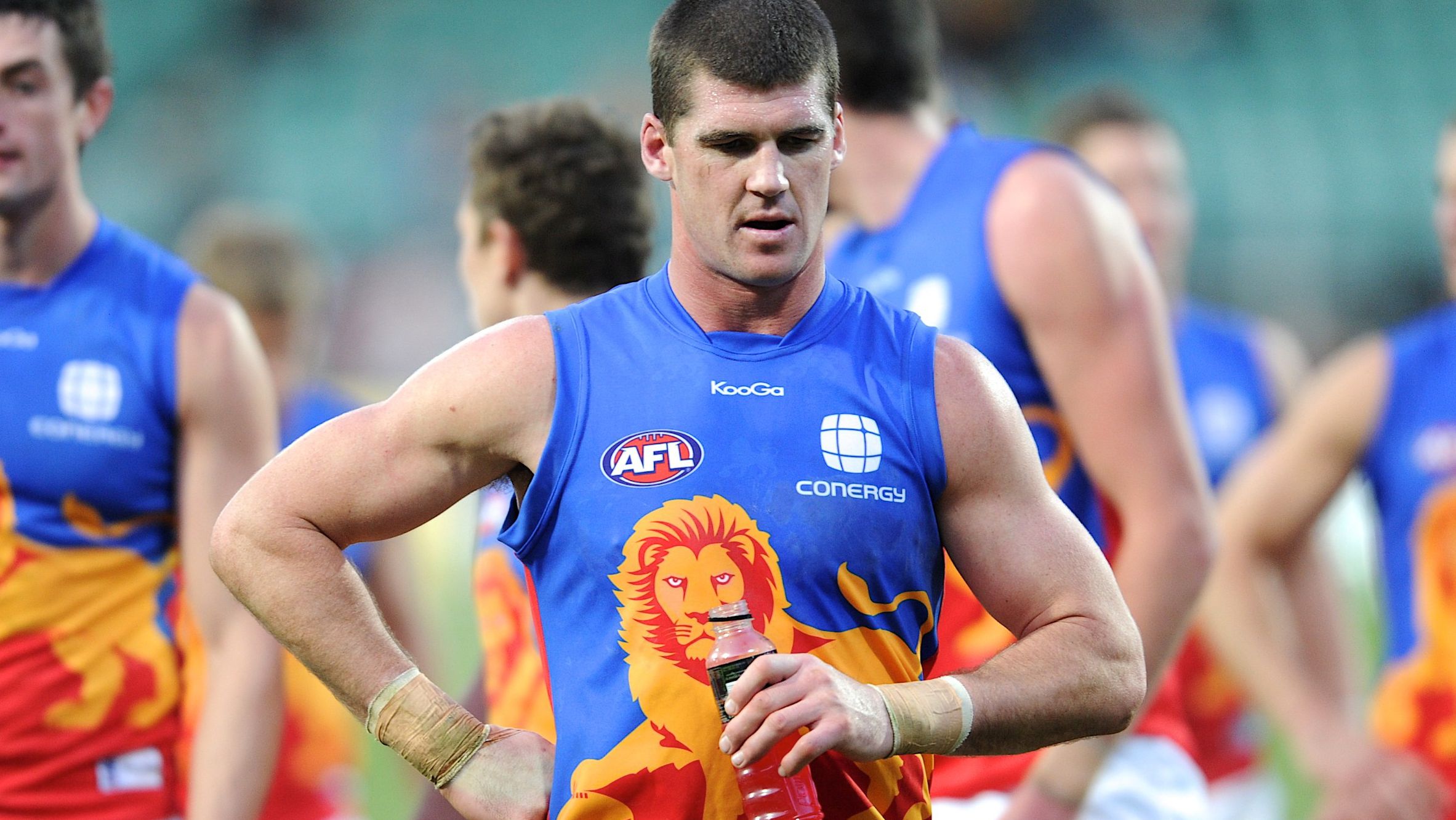 Jonathan Brown in action for Brisbane Lions.