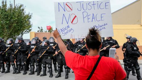 The Sterling shooting sparked mass protests across the US. (AP).