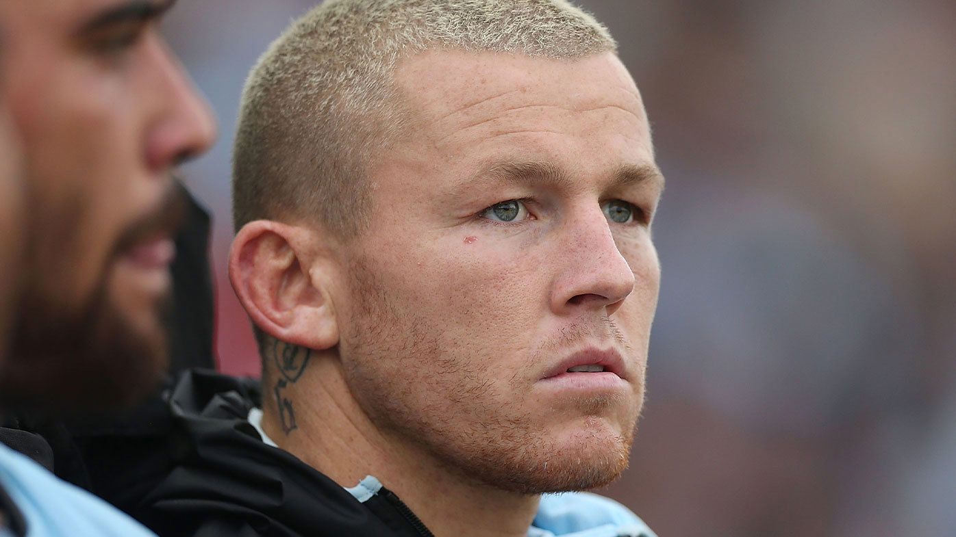 Todd Carney pictured during his final season with the Cronulla Sharks in 2014