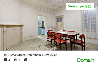 Sydney terrace rundown derelict property Domain listing house auction