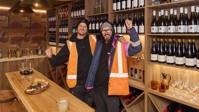 EMBARGO 6/10/25 THE BLOCK 2025: House 5 Robby and Mat Alfresco Terrace, Shed and Wine Cellar