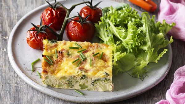 Weight Watchers' broccoli, leek and ham frittata