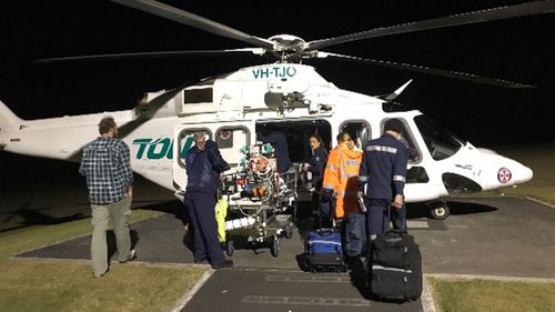 Brock was airlifted to the Sydney Children's Hospital in Randwick.