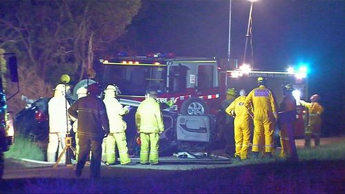 A woman in her 70s was flown by air ambulance helicopter to the Royal Melbourne Hospital. 