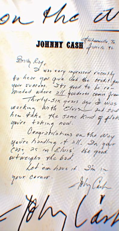 Billy Ray Cyrus shares a note given to him by Johnny Cash
