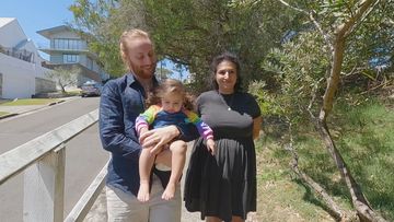 Michael Landis, his wife Leemore and their 15-month-old baby Libby were onboard the flight after they had been working just outside Tel Aviv.