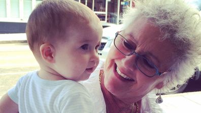 Jane's mum Anne with her grandson, Rushton