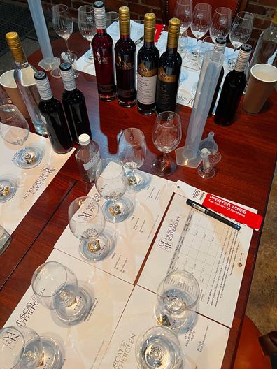 Muscat experience wine class Victorian vineyard