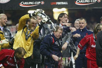 The highlight of his time at the club was the Carling Cup win in 2004. (Getty)