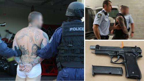 Police arrest 17 in raids targeting Rebels bikies on NSW Central Coast