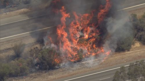 A fire emergency which was sparked by lightning has burnt through more than 200 hectares at Mandurah in Western Australia.
