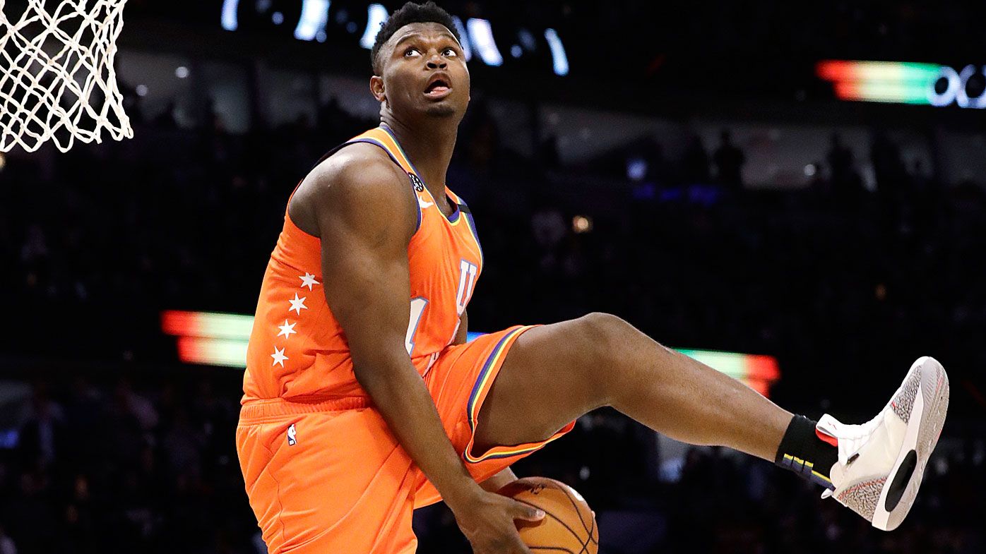 NBA freak Zion Williamson destroys basketball rim after vicious dunk