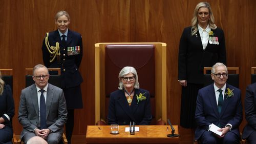 Governor-General Sam Mostyn during her swearing-in ceremony 