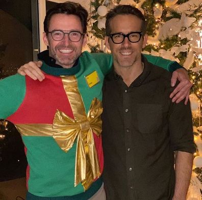 Hugh Jackman, Ryan Reynolds, feud, ugly Christmas sweater