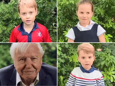 Prince George, Princess Charlotte, Prince Louis, David Attenborough