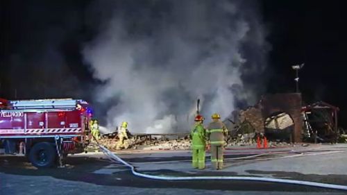 More than 50 firefighters were required to bring the blaze under control. (9NEWS)