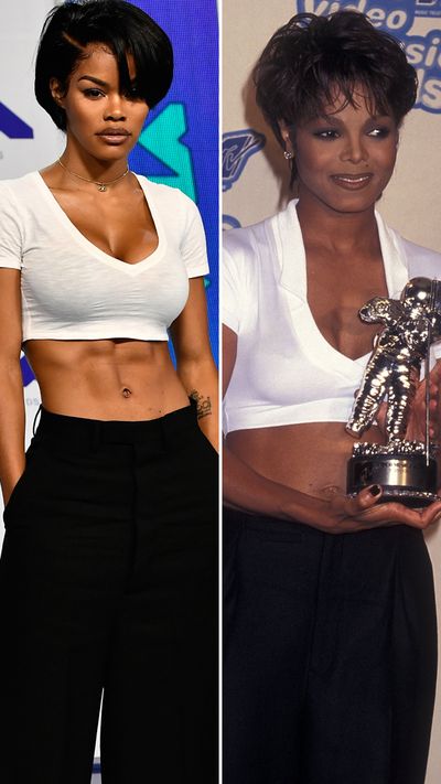 <p>Teeyana Taylor paid tribute to Janet Jackson's 1995 VMA look when receiving the same award as her idol, posting the following message on her Instagram account:</p>
<p>"Honored to receive the same award as my idol,&nbsp;@janetjackson!!! Anyone that follows me knows I STAN for her. I chose this look because of Janet's mindfulness of making a statement."</p>