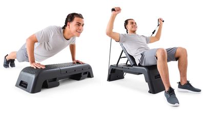 Fitness bench and deck from Kmart