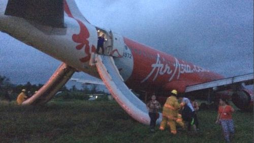AirAsia Airbus overshoots runway in Philippines in bad weather