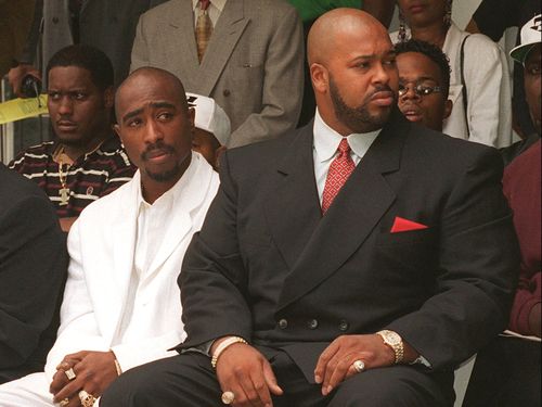 Rapper Tupac Shakur and Death Row Records chairman Suge Knight.