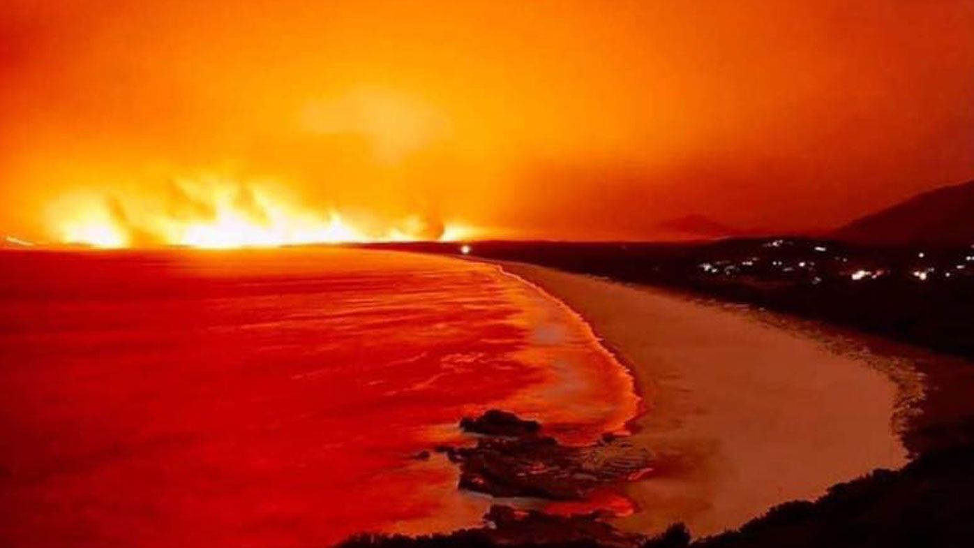 Charles Hamey Lookout at Camden Head, near Port Macquarie during the NSW bushfires.