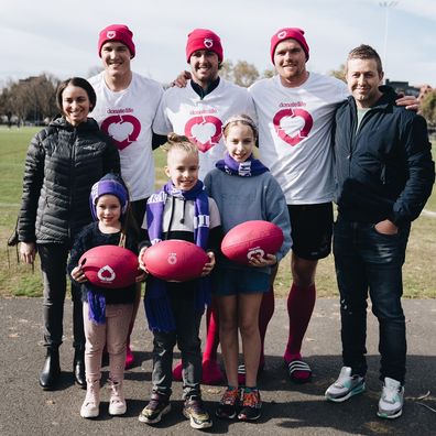 Hunter and his family got to meet the NRL team Melbourne storm as part of DonateLife Week