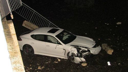 A Porsche worth $250,000 that was written off after crashing down a three-metre wall in southeast Perth.