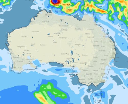 Most of Australia should remain dry this weekend, with low pressure cells staying near the top end. Picture: Weatherzone