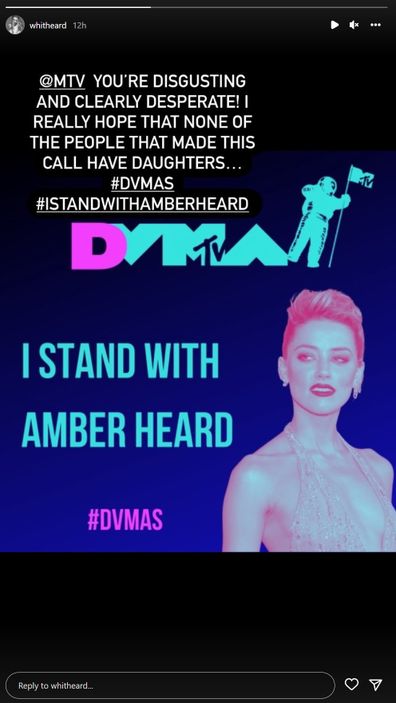 Amber Heard's sister Whitney calls MTV 'disgusting' and 'desperate' for featuring Johnny Depp in VMAs ceremony.
