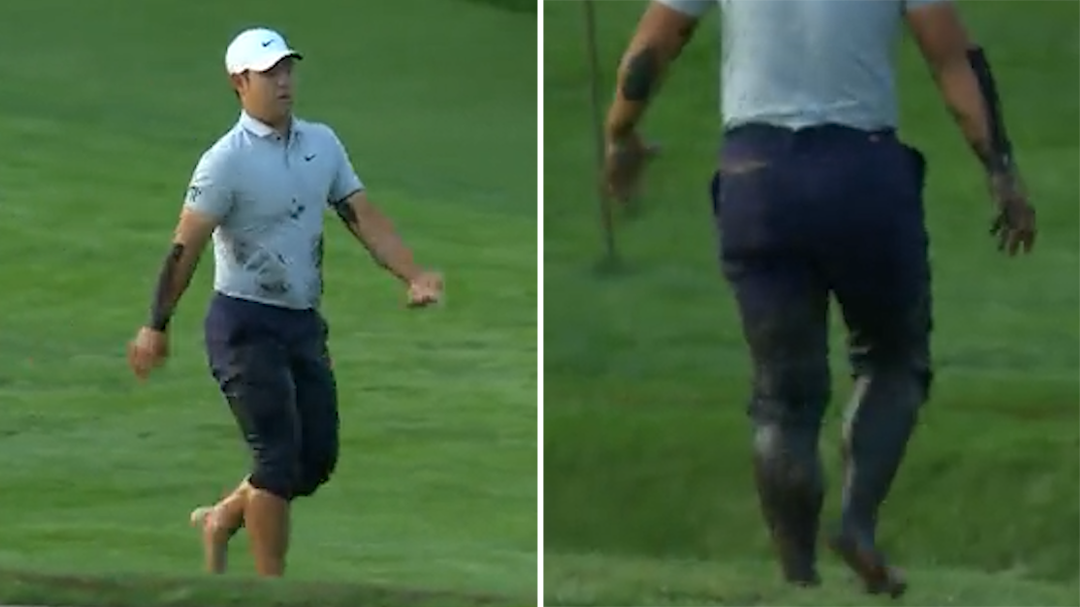 Tom Kim explains bizarre situation that got him covered in mud at PGA Championship
