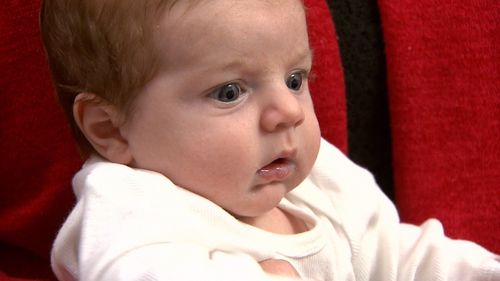 Little Theo was "chiled out" through the ordeal according to his mum. (9NEWS)