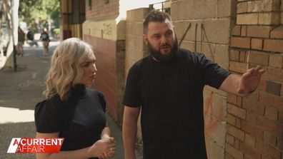 Brisbane cafe worker Andy Compagoni told A Current Affair he has had to clean the graffiti off the wall.
