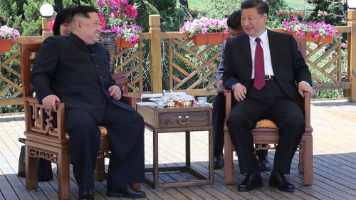Chinese president Xi Jinping has met North Korean leader Kim Jong Un in a northern Chinese port city. (AAP)