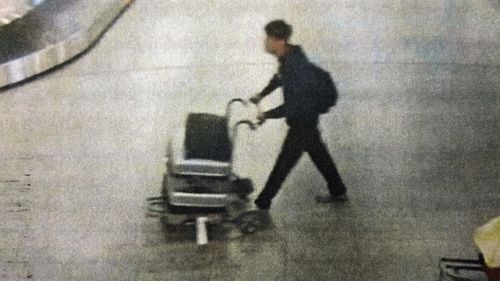 Footage reportedly shows Marcelo Santoro walking through the airport, allegedly fleeing to Brazil.