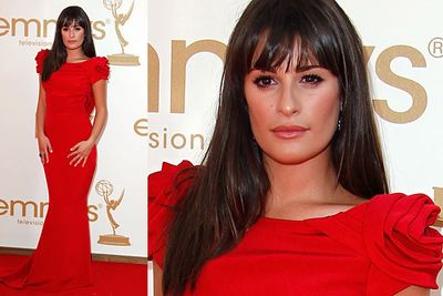 Like a red rose growing out of the red carpet. Stunning!<p><br/><br/><p><a href="http://www.yourtv.com.au/slideshow/190233/2011-emmy-award-winners.slideshow">Go to TVFIX to find out who won!</a></p>