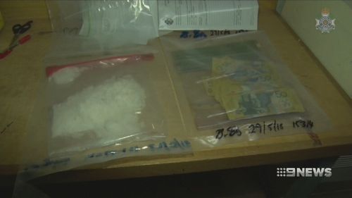 Drugs and cash seized during the raids. Picture: Queensland Police Service