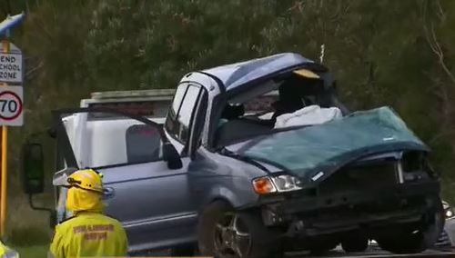 The passenger in the front seat of the car was killed. (9 News)