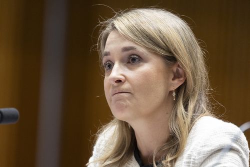 Optus CEO Kelly Bayer Rosmarin during a Senate hearing