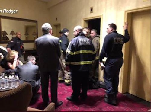 Fire crews were called in to help rescue Mrs Rodgers from the elevator. (ABC6)