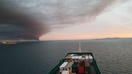 Picture taken from cargo ship MV Victorian Reliance.